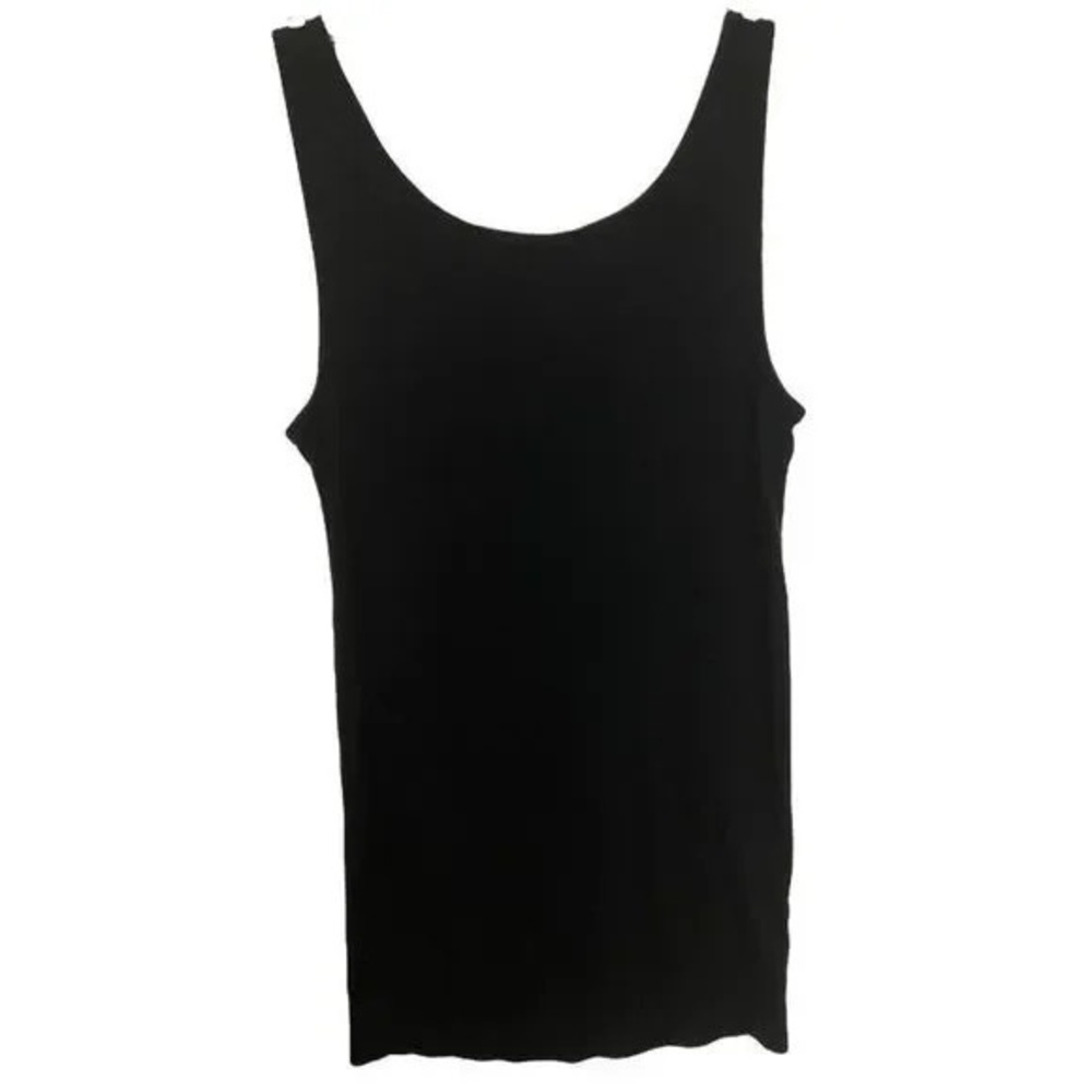 Motherhood Tank Top Small Black Embellished Graphic Maternity Ribbed Slim Fit - Picture 5 of 6